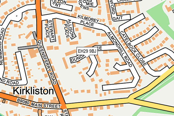 EH29 9BJ map - OS OpenMap – Local (Ordnance Survey)