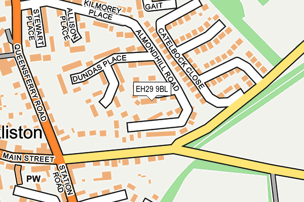 EH29 9BL map - OS OpenMap – Local (Ordnance Survey)