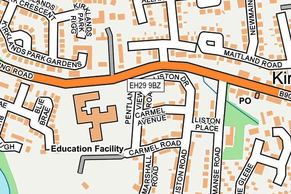 EH29 9BZ map - OS OpenMap – Local (Ordnance Survey)