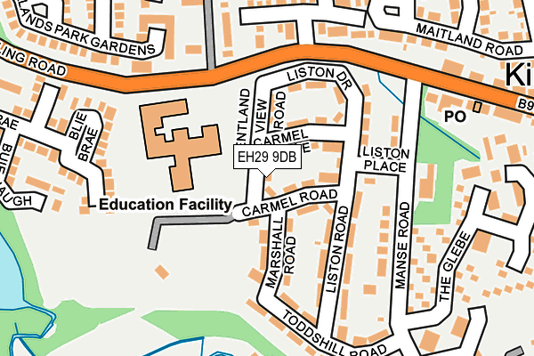 EH29 9DB map - OS OpenMap – Local (Ordnance Survey)