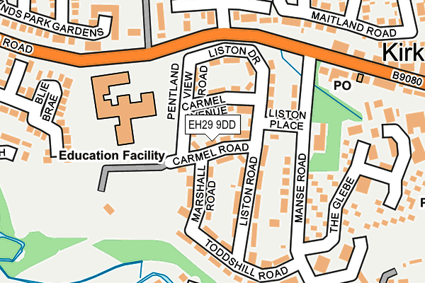 EH29 9DD map - OS OpenMap – Local (Ordnance Survey)