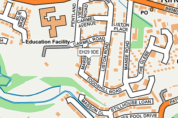 EH29 9DE map - OS OpenMap – Local (Ordnance Survey)