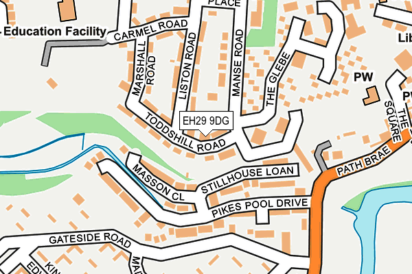 EH29 9DG map - OS OpenMap – Local (Ordnance Survey)