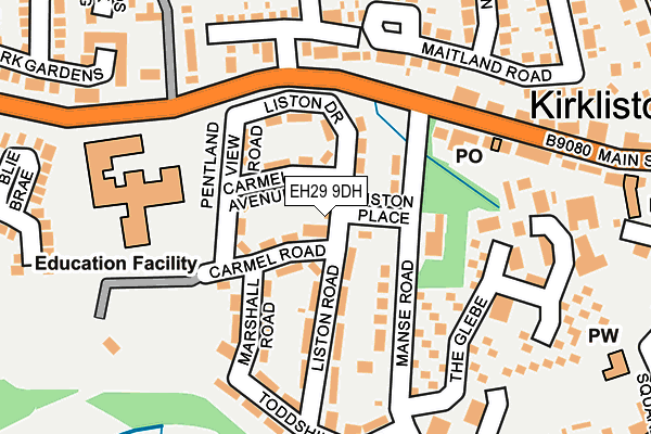 EH29 9DH map - OS OpenMap – Local (Ordnance Survey)