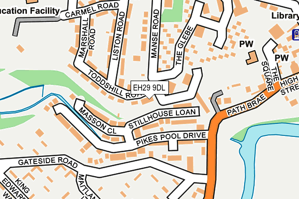 EH29 9DL map - OS OpenMap – Local (Ordnance Survey)