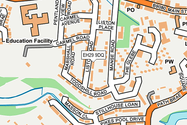 EH29 9DQ map - OS OpenMap – Local (Ordnance Survey)