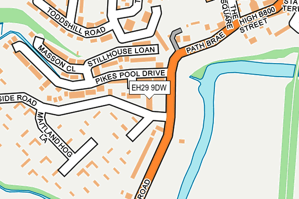 EH29 9DW map - OS OpenMap – Local (Ordnance Survey)