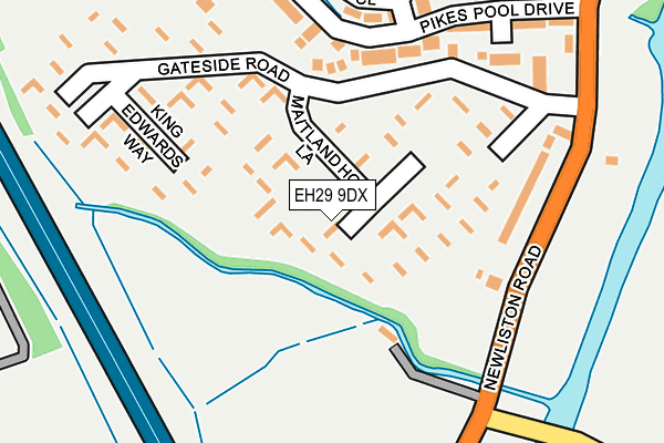EH29 9DX map - OS OpenMap – Local (Ordnance Survey)