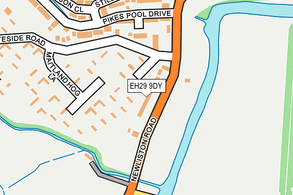 EH29 9DY map - OS OpenMap – Local (Ordnance Survey)