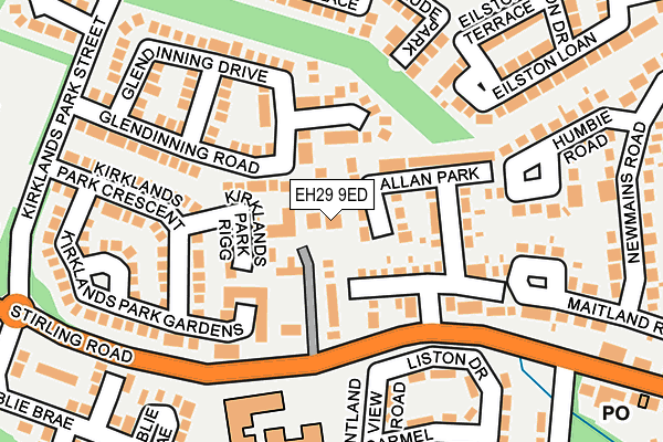 EH29 9ED map - OS OpenMap – Local (Ordnance Survey)