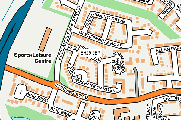 EH29 9EP map - OS OpenMap – Local (Ordnance Survey)