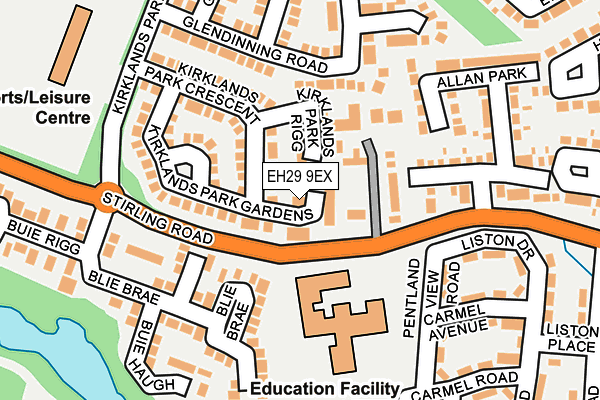 EH29 9EX map - OS OpenMap – Local (Ordnance Survey)