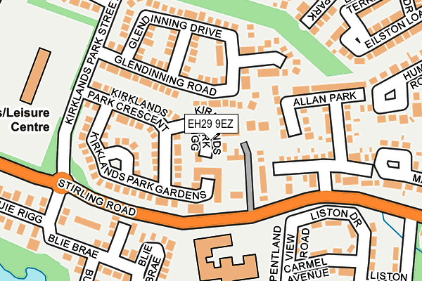 EH29 9EZ map - OS OpenMap – Local (Ordnance Survey)