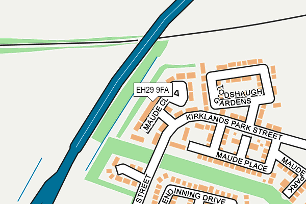 EH29 9FA map - OS OpenMap – Local (Ordnance Survey)