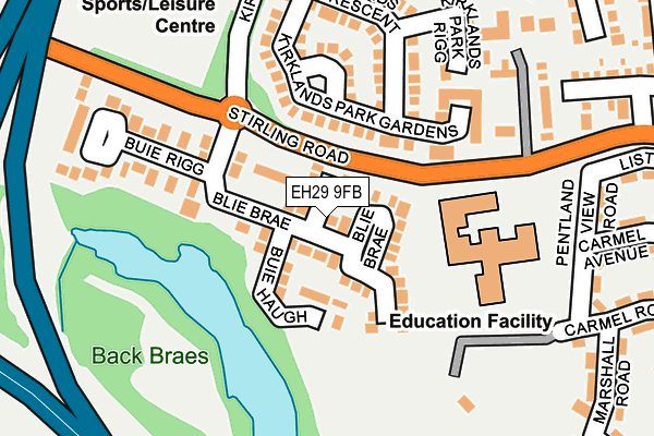 EH29 9FB map - OS OpenMap – Local (Ordnance Survey)