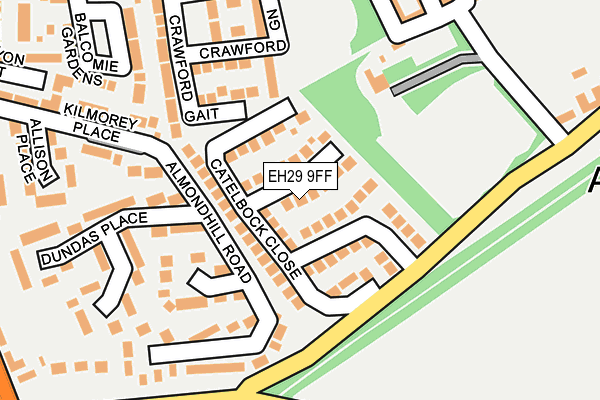 EH29 9FF map - OS OpenMap – Local (Ordnance Survey)