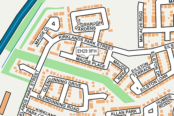 EH29 9FH map - OS OpenMap – Local (Ordnance Survey)