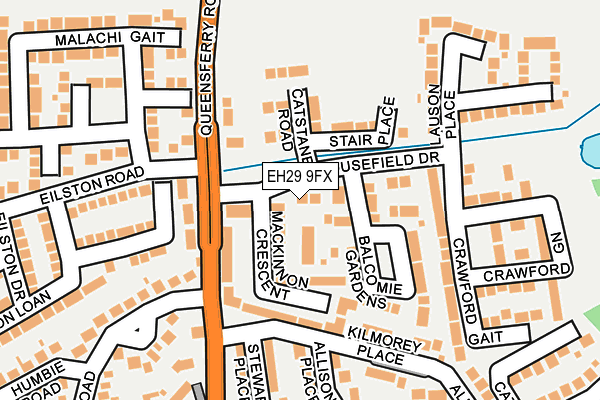 EH29 9FX map - OS OpenMap – Local (Ordnance Survey)