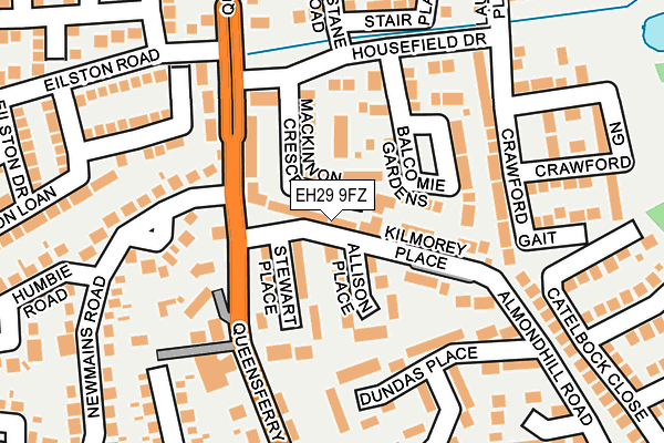 EH29 9FZ map - OS OpenMap – Local (Ordnance Survey)