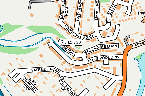 EH29 9GG map - OS OpenMap – Local (Ordnance Survey)