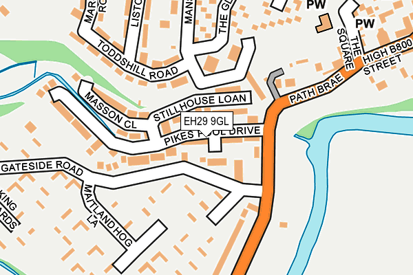 EH29 9GL map - OS OpenMap – Local (Ordnance Survey)