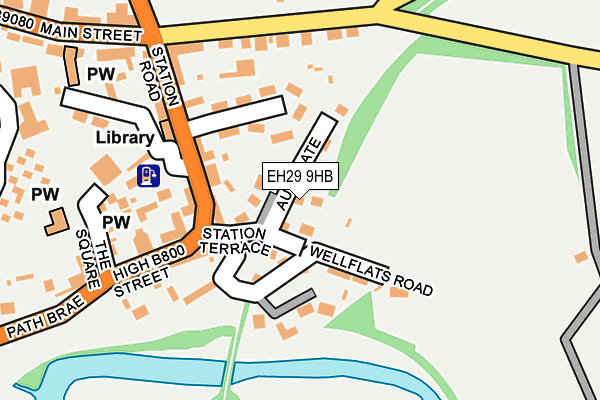 EH29 9HB map - OS OpenMap – Local (Ordnance Survey)