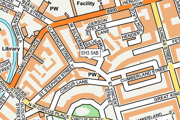 EH3 5AB map - OS OpenMap – Local (Ordnance Survey)