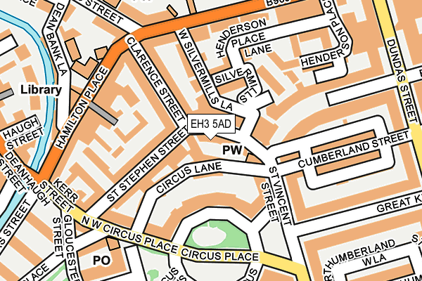 EH3 5AD map - OS OpenMap – Local (Ordnance Survey)