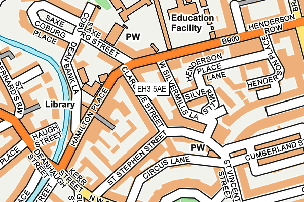 EH3 5AE map - OS OpenMap – Local (Ordnance Survey)