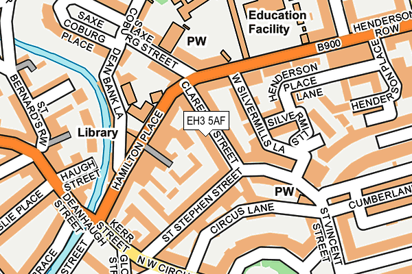EH3 5AF map - OS OpenMap – Local (Ordnance Survey)