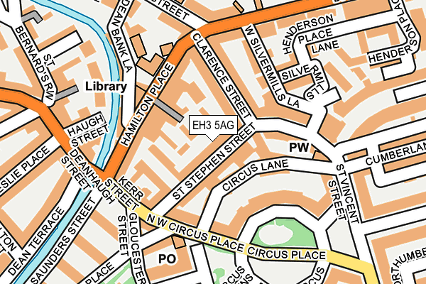 EH3 5AG map - OS OpenMap – Local (Ordnance Survey)