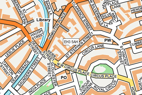 EH3 5AH map - OS OpenMap – Local (Ordnance Survey)