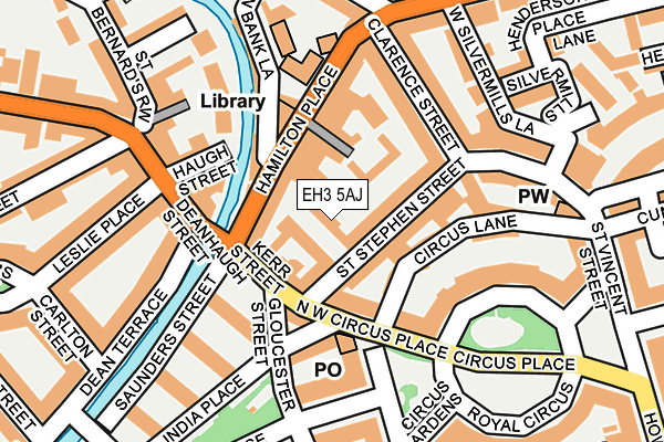 EH3 5AJ map - OS OpenMap – Local (Ordnance Survey)