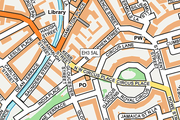 EH3 5AL map - OS OpenMap – Local (Ordnance Survey)