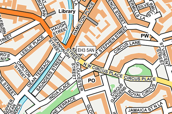 EH3 5AN map - OS OpenMap – Local (Ordnance Survey)
