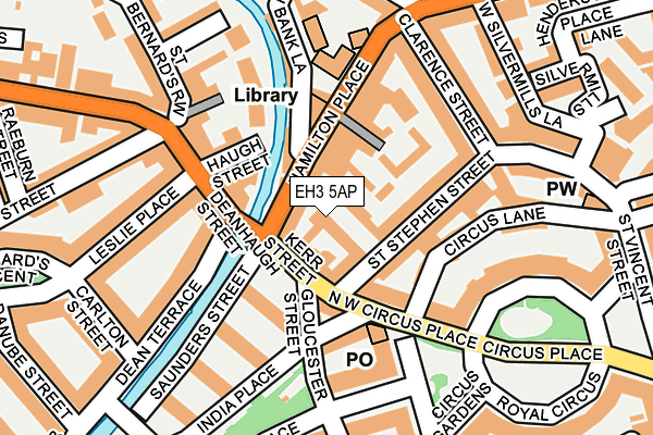 EH3 5AP map - OS OpenMap – Local (Ordnance Survey)
