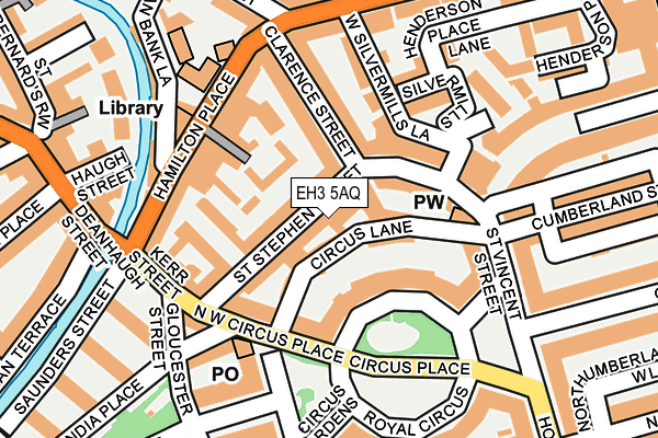 EH3 5AQ map - OS OpenMap – Local (Ordnance Survey)