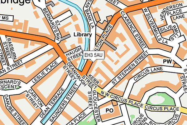 EH3 5AU map - OS OpenMap – Local (Ordnance Survey)