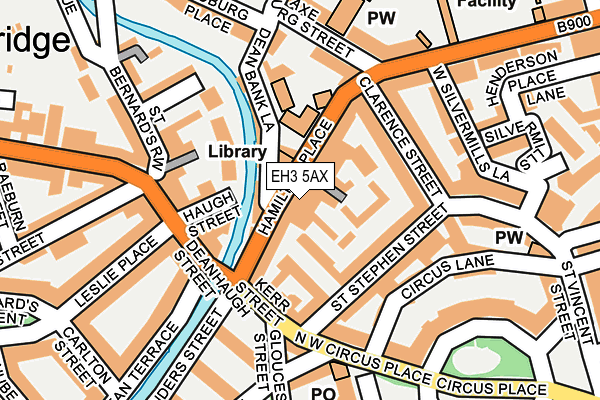 EH3 5AX map - OS OpenMap – Local (Ordnance Survey)