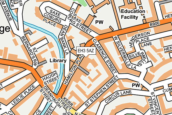 EH3 5AZ map - OS OpenMap – Local (Ordnance Survey)