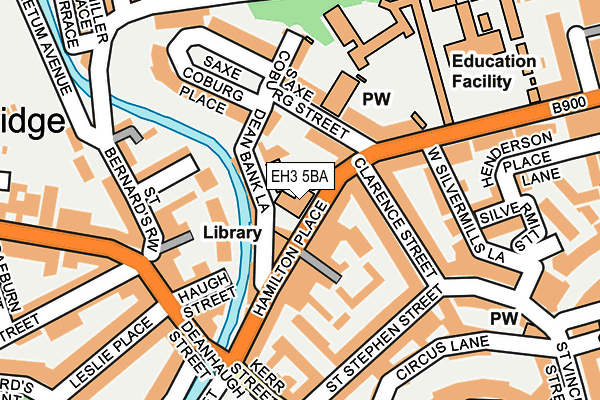 EH3 5BA map - OS OpenMap – Local (Ordnance Survey)
