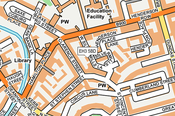 EH3 5BD map - OS OpenMap – Local (Ordnance Survey)