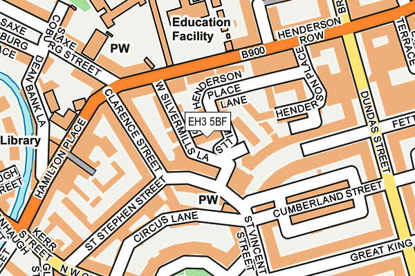 EH3 5BF map - OS OpenMap – Local (Ordnance Survey)