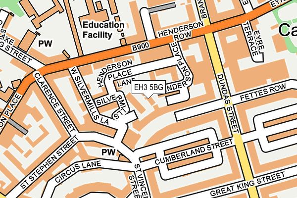 EH3 5BG map - OS OpenMap – Local (Ordnance Survey)