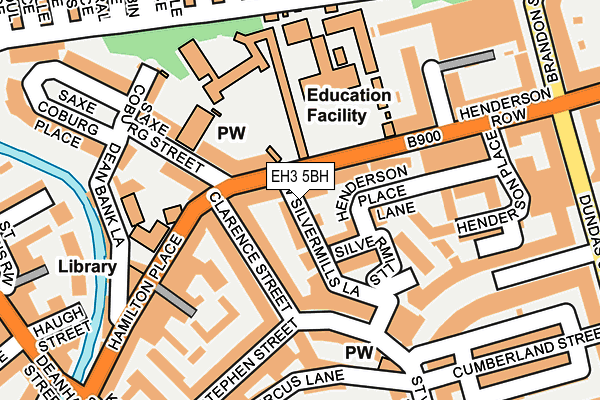 EH3 5BH map - OS OpenMap – Local (Ordnance Survey)