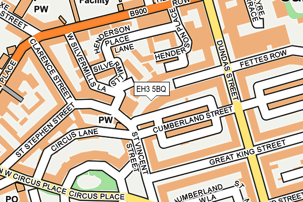 EH3 5BQ map - OS OpenMap – Local (Ordnance Survey)