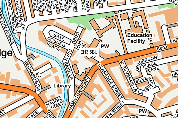 EH3 5BU map - OS OpenMap – Local (Ordnance Survey)