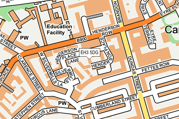 EH3 5DG map - OS OpenMap – Local (Ordnance Survey)
