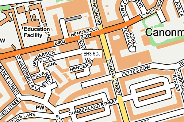 EH3 5DJ map - OS OpenMap – Local (Ordnance Survey)