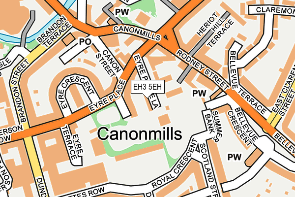 EH3 5EH map - OS OpenMap – Local (Ordnance Survey)